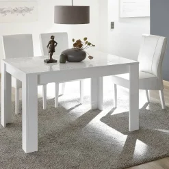 Garnero Arredamenti Tavolo da pranzo allungabile 180/228cm bianco laccato lucido Paradise Bianco Lucido Best