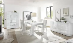 Garnero Arredamenti Tavolo da pranzo allungabile 180/228cm bianco laccato lucido Paradise Bianco Lucido Best