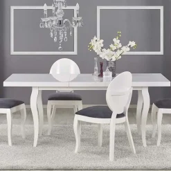 Garnero Arredamenti Tavolo da pranzo allungabile moderno 160/240cm bianco Lovoon Sale