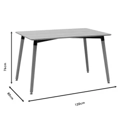 Garnero Arredamenti Tavolo da pranzo moderno 120x80cm rovere Luserna Hot