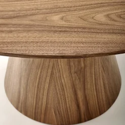 Garnero Arredamenti Tavolo da pranzo rotondo 136x78cm noce scuro Thor Clearance