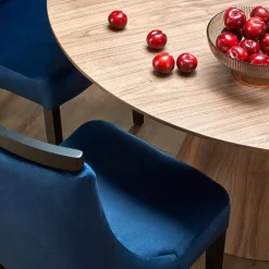 Garnero Arredamenti Tavolo da pranzo rotondo 136x78cm noce scuro Thor Clearance