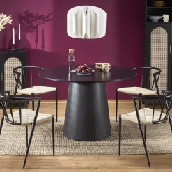 Garnero Arredamenti Tavolo da pranzo rotondo 120x77cm nero Igino Best