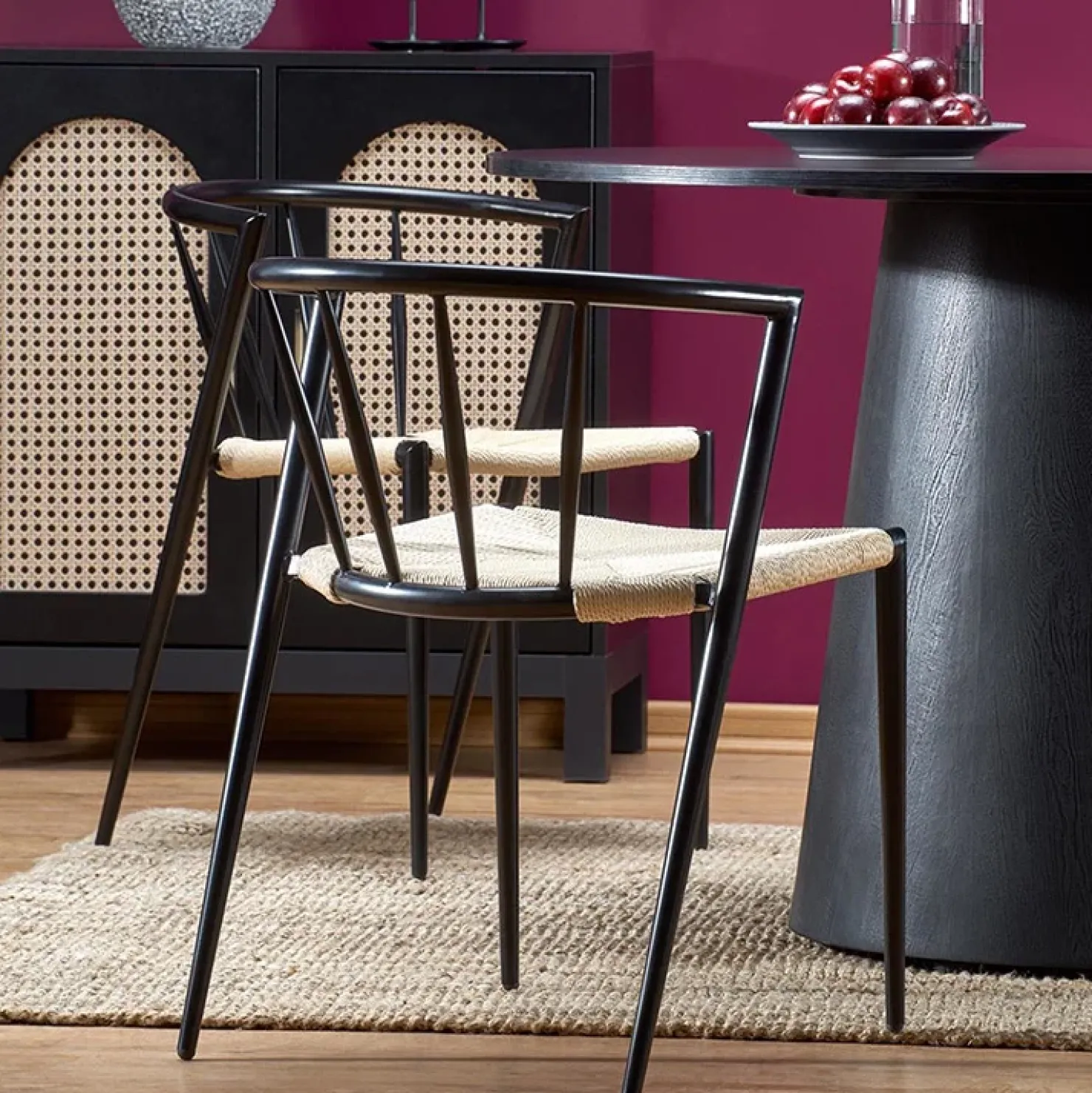 Garnero Arredamenti Tavolo da pranzo rotondo 120x77cm nero Igino Best