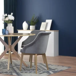 Garnero Arredamenti Tavolo da pranzo rotondo moderno 120x120cm rovere naturale Corinto Sale