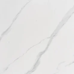 Garnero Arredamenti Tavolo da pranzo rotondo 120cm effetto marmo bianco cromato argento Selim Marmo bianco - Argento Hot