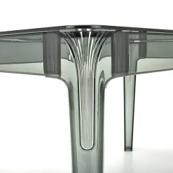 Garnero Arredamenti Tavolo da pranzo trasparente moderno 120x80cm fumé Naked Outlet
