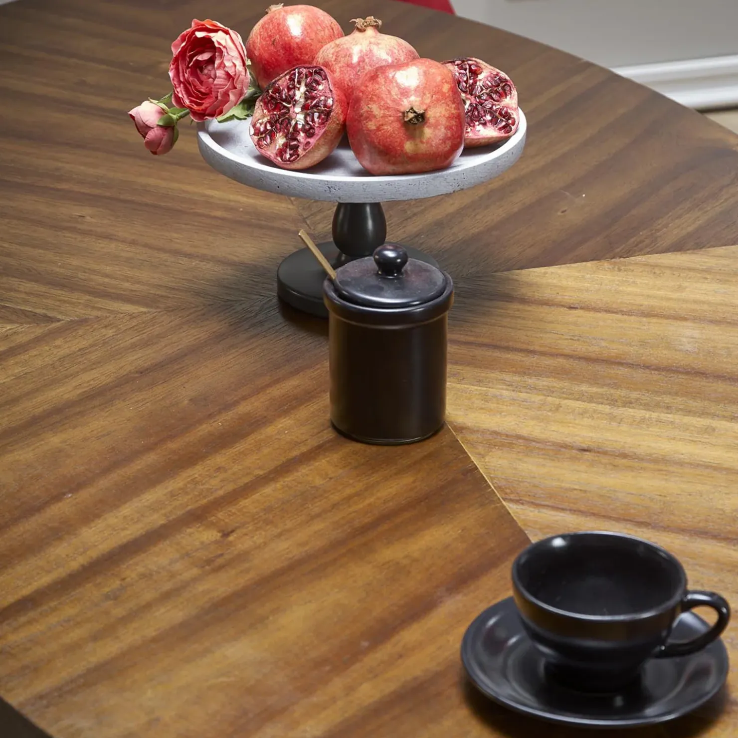 Garnero Arredamenti Tavolo da pranzo 170x90cm design moderno noce nero Emilio