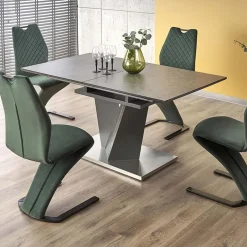 Garnero Arredamenti Tavolo in vetro allungabile moderno 160/200cm grigio scuro Curtis Sale