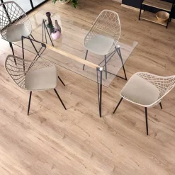 Garnero Arredamenti Tavolo in vetro 160x80cm acciaio nero Acer Gihome® Discount