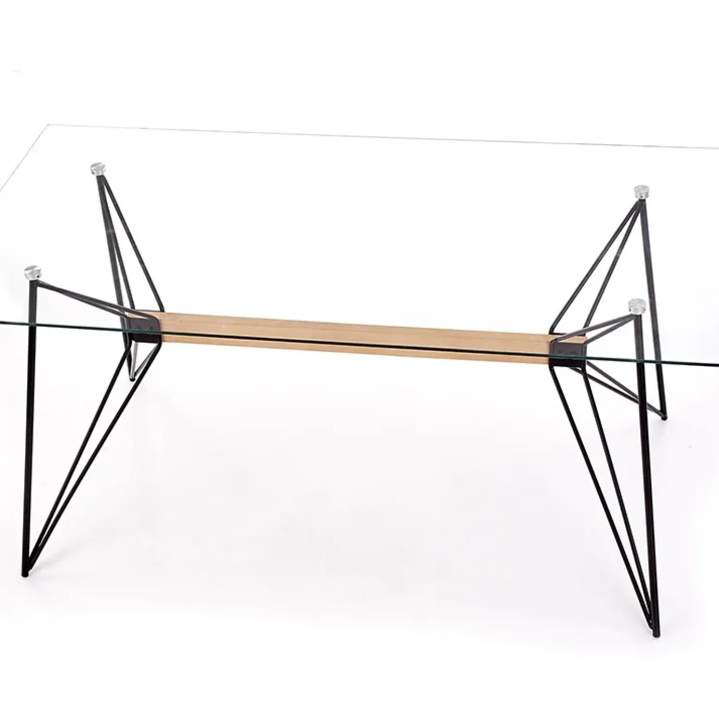 Garnero Arredamenti Tavolo in vetro 160x80cm acciaio nero Acer Gihome® Discount