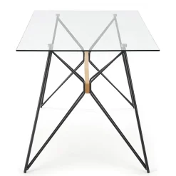 Garnero Arredamenti Tavolo in vetro 160x80cm acciaio nero Acer Gihome® Discount