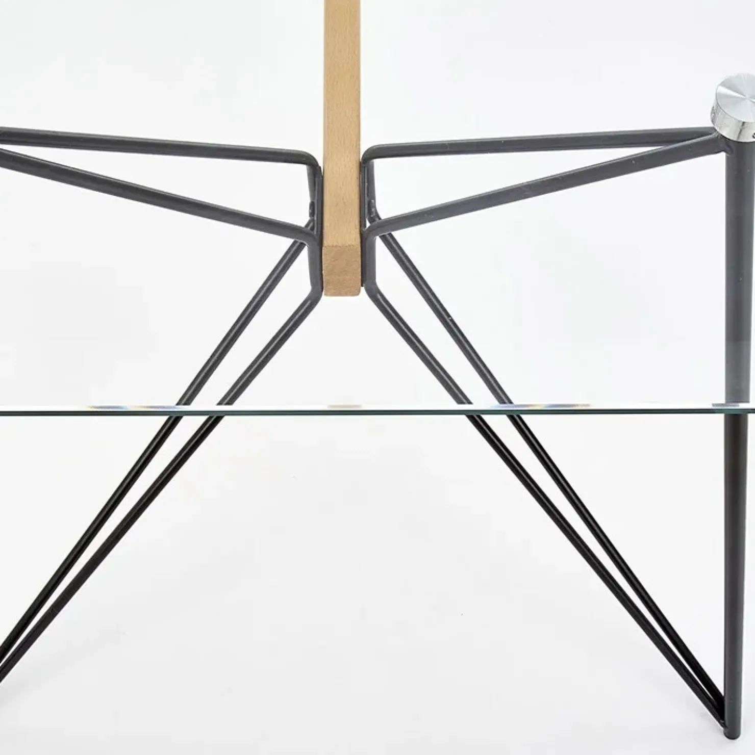 Garnero Arredamenti Tavolo in vetro 160x80cm acciaio nero Acer Gihome® Discount