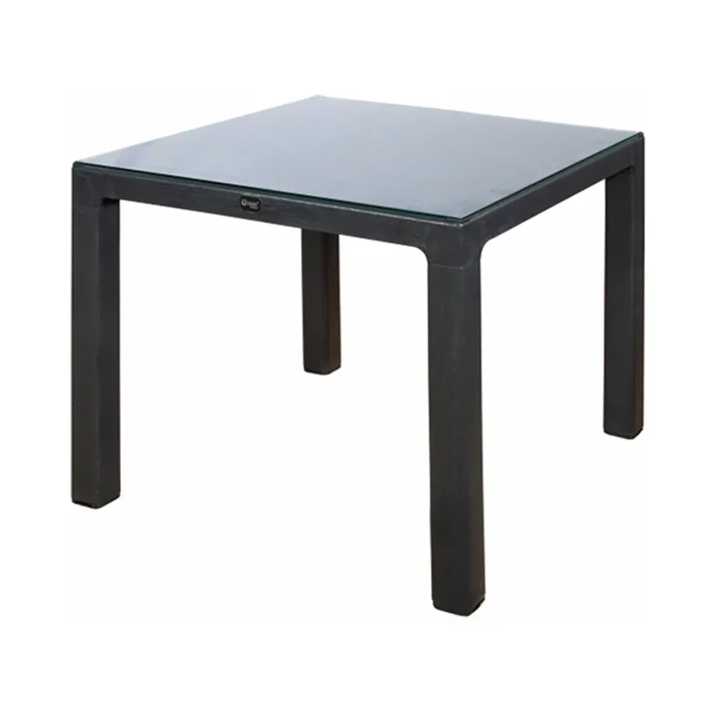 Garnero Arredamenti Tavolo moderno da giardino esterno bar dehors con vetro 90x90cm Cesare Antracite Online