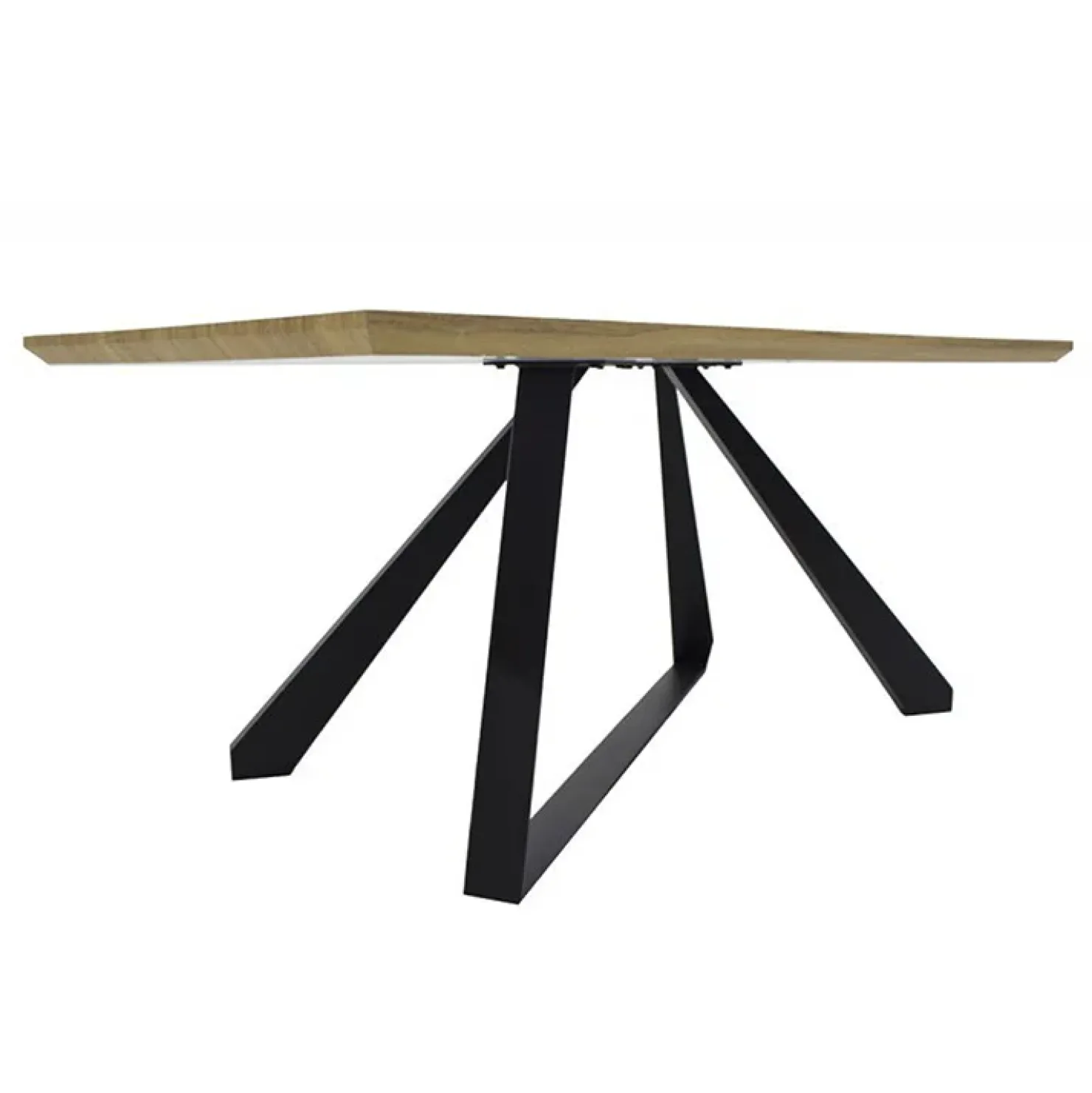 Garnero Arredamenti Tavolo rettangolare soggiorno industrial 180x90cm rovere nero Pelago Outlet