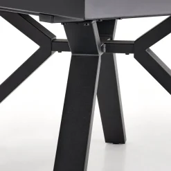 Garnero Arredamenti Tavolo rotondo allungabile 130/180cm vetro effetto marmo bianco nero Galact Discount