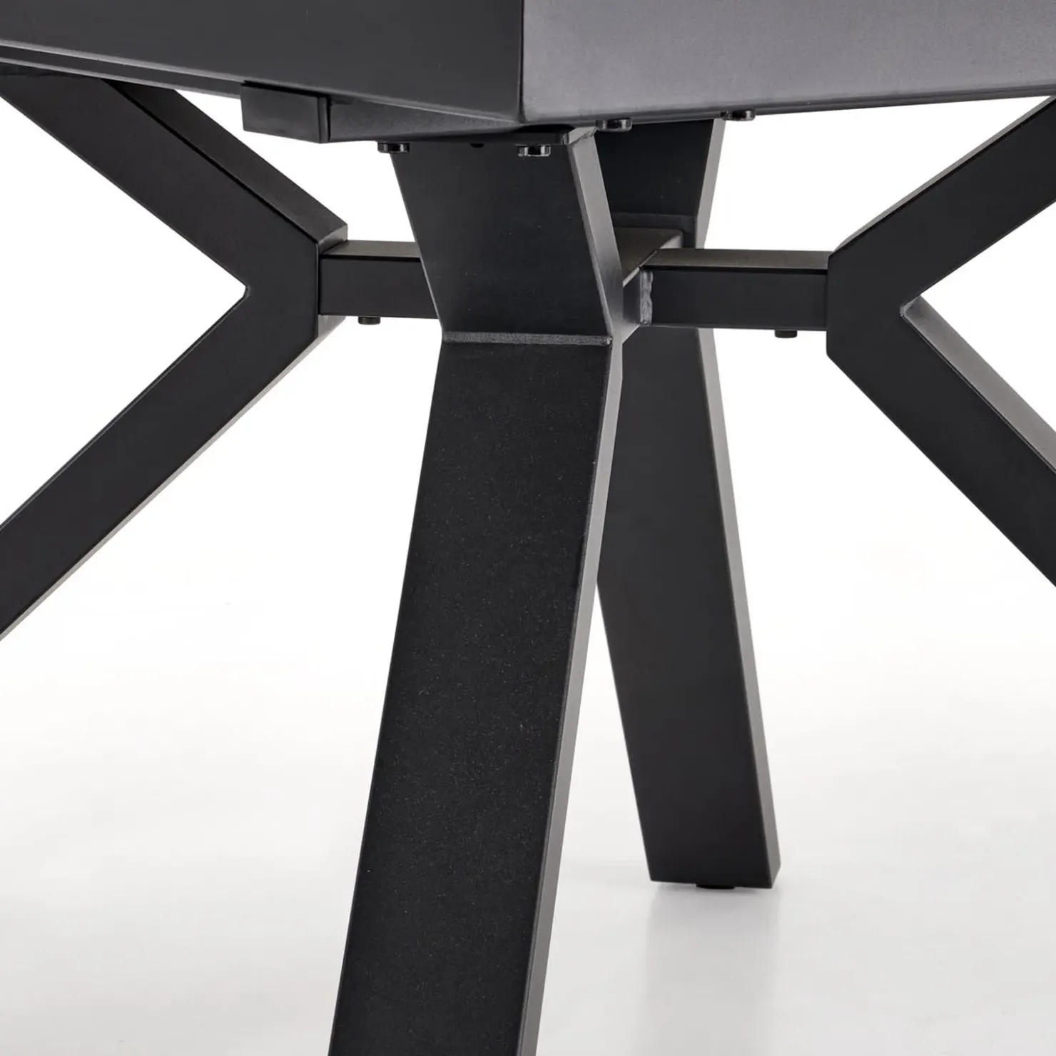 Garnero Arredamenti Tavolo rotondo allungabile 130/180cm vetro effetto marmo bianco nero Galact Discount