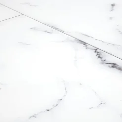 Garnero Arredamenti Tavolo rotondo allungabile 130/180cm vetro effetto marmo bianco nero Galact Discount