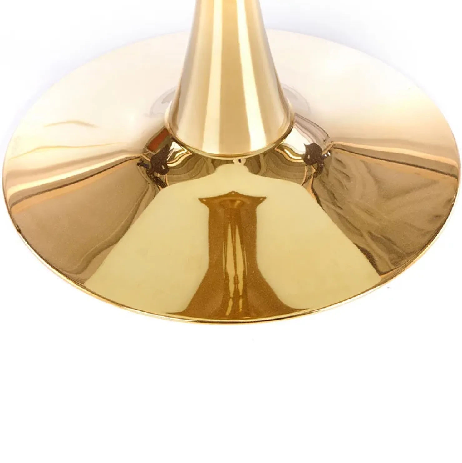 Garnero Arredamenti Tavolo rotondo da sala 90x75cm marmo bianco effetto oro Rosselli Discount