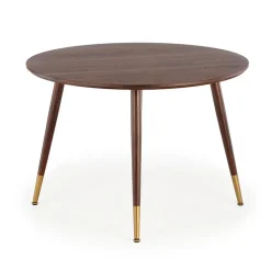 Garnero Arredamenti Tavolo rotondo moderno 110x76cm noce oro Panaro Discount