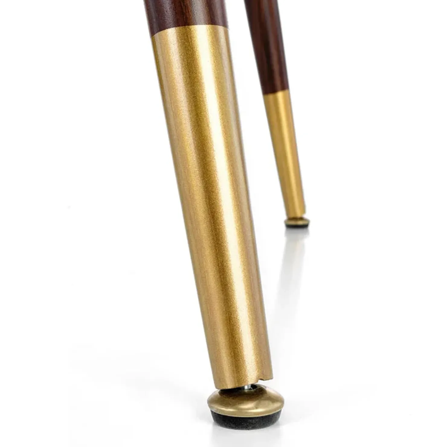 Garnero Arredamenti Tavolo rotondo moderno 110x76cm noce oro Panaro Discount