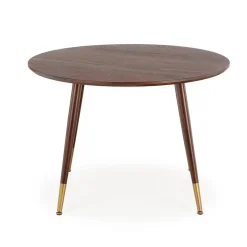 Garnero Arredamenti Tavolo rotondo moderno 110x76cm noce oro Panaro Discount