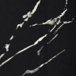 Garnero Arredamenti Tavolo rotondo moderno 59x74cm marmo nero oro Lugana New