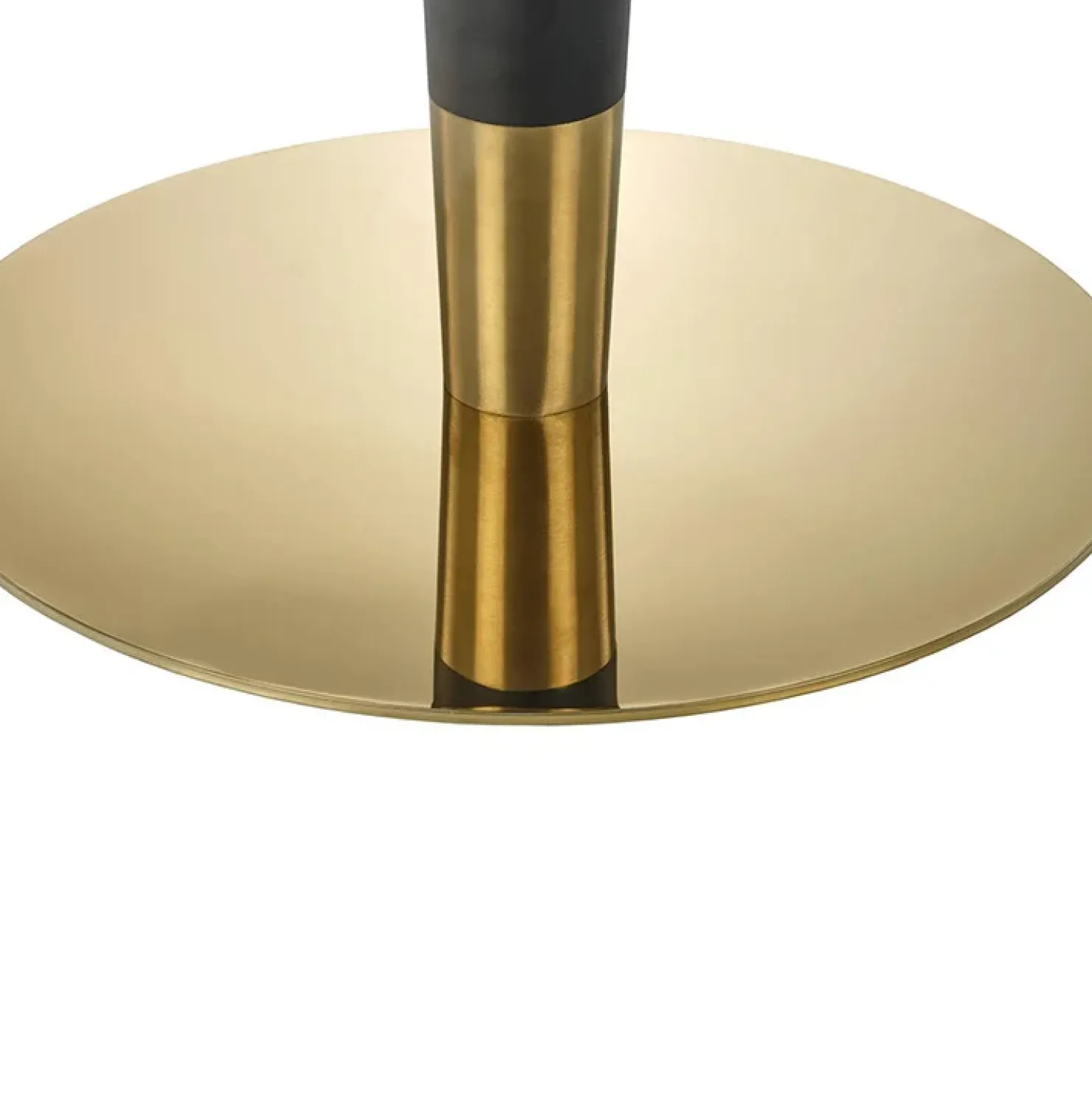 Garnero Arredamenti Tavolo rotondo moderno 79x74cm marmo bianco nero oro Barbera Discount