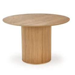 Garnero Arredamenti Tavolo rotondo moderno 120x78cm rovere naturale Italo Sale