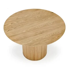 Garnero Arredamenti Tavolo rotondo moderno 120x78cm rovere naturale Italo Sale