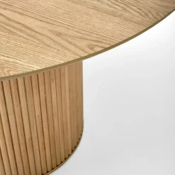 Garnero Arredamenti Tavolo rotondo moderno 120x78cm rovere naturale Italo Sale