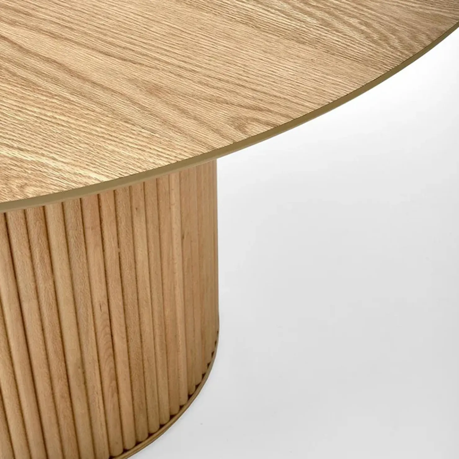 Garnero Arredamenti Tavolo rotondo moderno 120x78cm rovere naturale Italo Sale