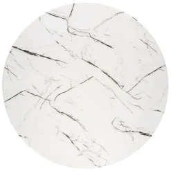 Garnero Arredamenti Tavolo rotondo moderno 100x73cm marmo bianco oro Onorato Marmo bianco - Oro
