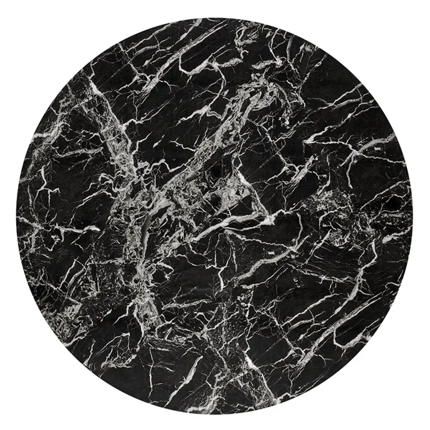 Garnero Arredamenti Tavolo rotondo moderno 100x73cm marmo nero oro Onorato Marmo Nero - Oro Hot