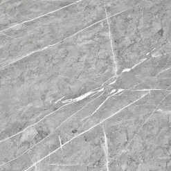 Garnero Arredamenti Tavolo rotondo 120x120cm moderno effetto marmo grigio acciaio oro Arak Sale