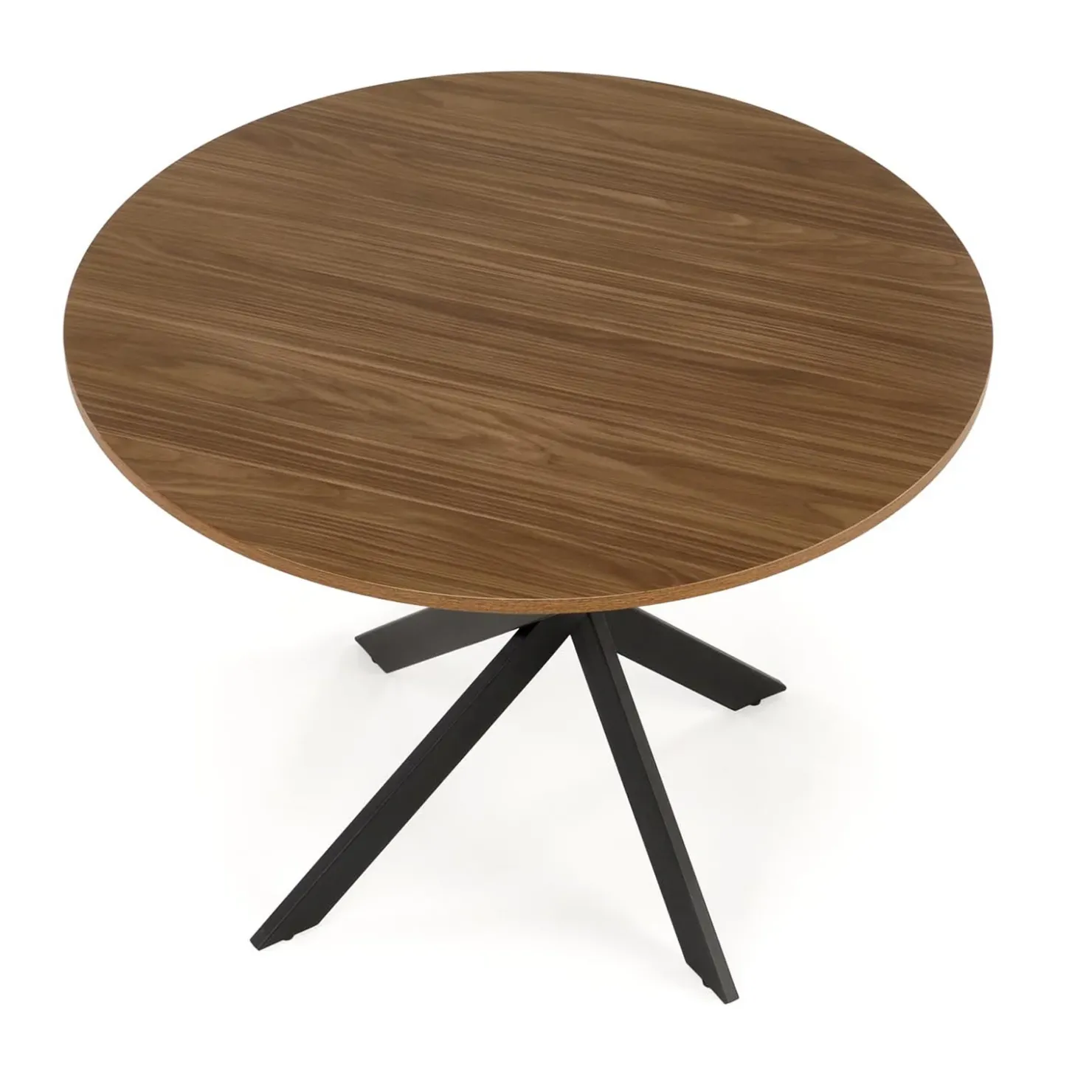 Garnero Arredamenti Tavolo rotondo 100x100cm moderno noce nero Dormelada Noce - Nero Outlet