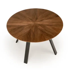 Garnero Arredamenti Tavolo rotondo 120x120cm moderno rovere noce nero Camomilla Hot