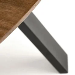 Garnero Arredamenti Tavolo rotondo 120x120cm moderno rovere noce nero Camomilla Hot