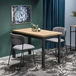 Garnero Arredamenti Tavolo 120x68 cm da pranzo moderno rovere nero Wayne Sale