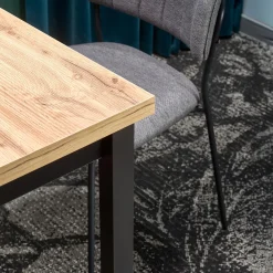 Garnero Arredamenti Tavolo 120x68 cm da pranzo moderno rovere nero Wayne Sale