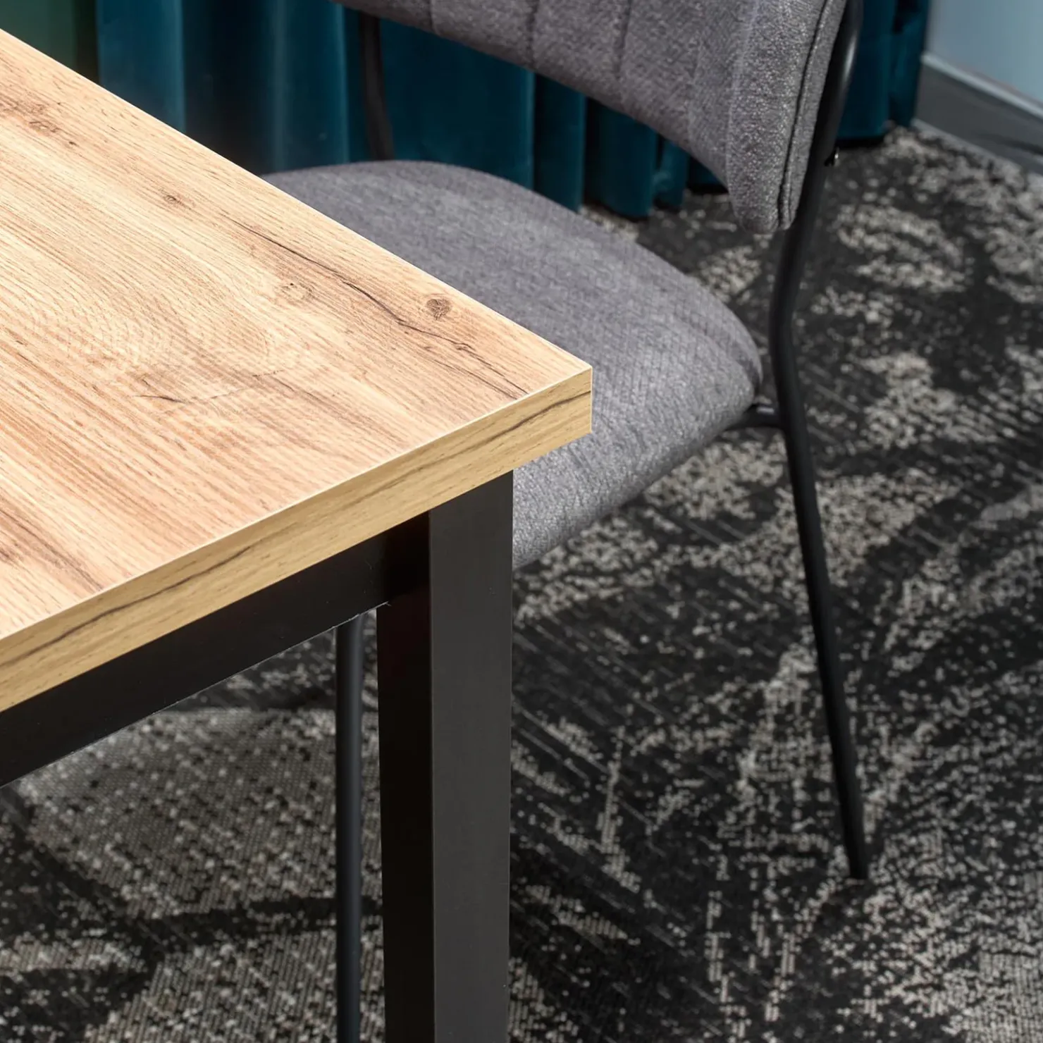 Garnero Arredamenti Tavolo 120x68 cm da pranzo moderno rovere nero Wayne Sale