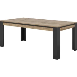 Garnero Arredamenti Tavolo 195x100 cm moderno rovere rustico nero Ilyssa Online