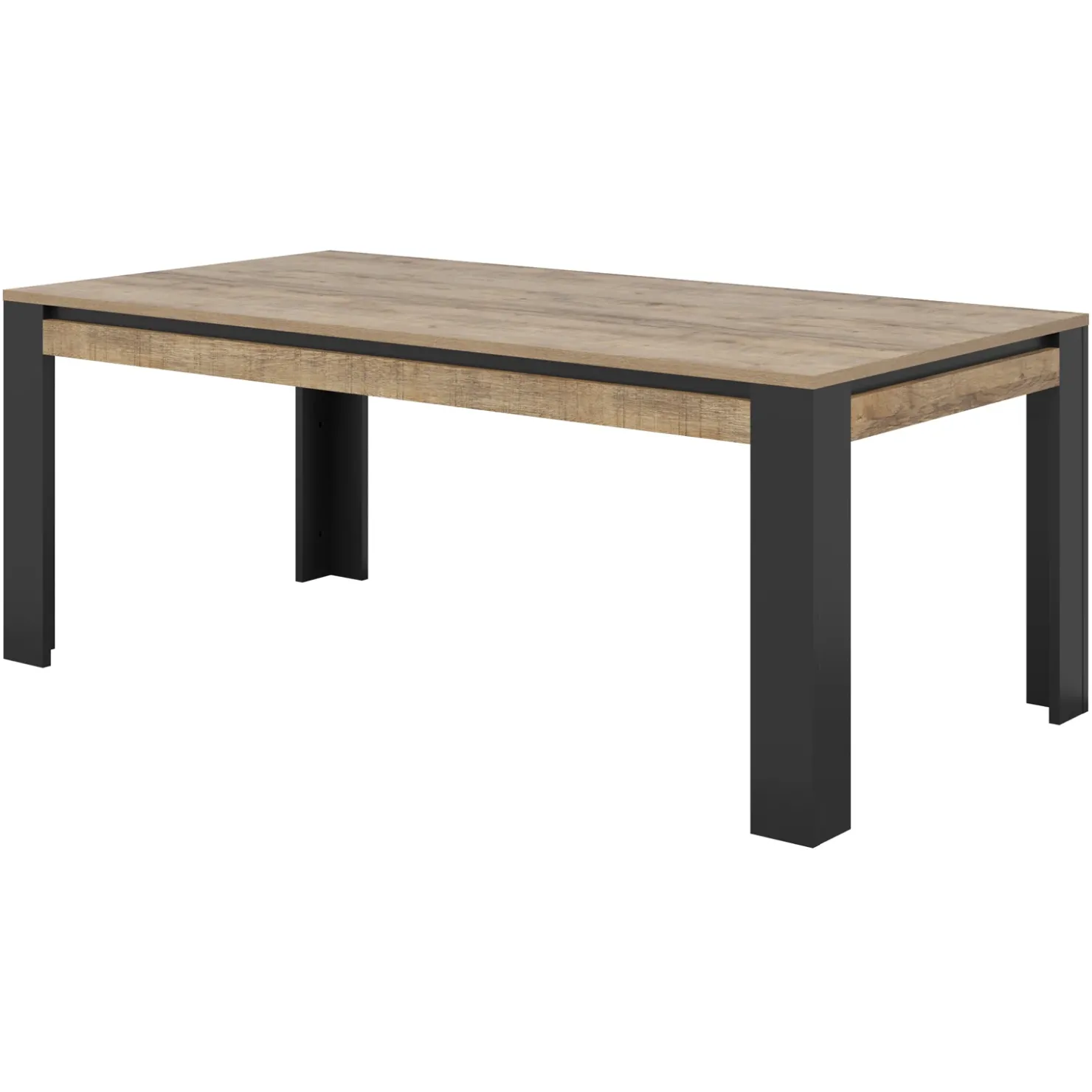 Garnero Arredamenti Tavolo 195x100 cm moderno rovere rustico nero Ilyssa Online