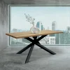 Garnero Arredamenti Tavolo 180x90 cm rovere rustico metallo Gaya Sale