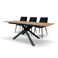 Garnero Arredamenti Tavolo 180x90 cm rovere rustico metallo Gaya Sale