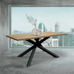 Garnero Arredamenti Tavolo 160x90 cm rovere rustico metallo Gaya Online