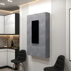 Garnero Arredamenti Tavolo 135x203cm a scomparsa moderno rettangolare cemento nero Hope Cemento - Nero Outlet