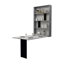 Garnero Arredamenti Tavolo 135x203cm a scomparsa moderno rettangolare cemento nero Hope Cemento - Nero Outlet