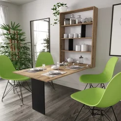 Garnero Arredamenti Tavolo 135x203cm a scomparsa moderno rettangolare rovere nero Hope Nero Opaco - Rovere Sale