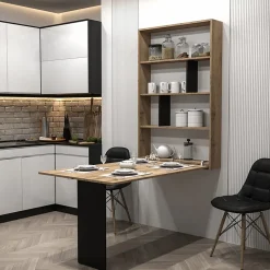 Garnero Arredamenti Tavolo 135x203cm a scomparsa moderno rettangolare rovere nero Hope Nero Opaco - Rovere Sale